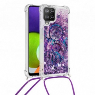 Coque Samsung Galaxy A22 4G à Cordon Paillettes Attrape Rêves