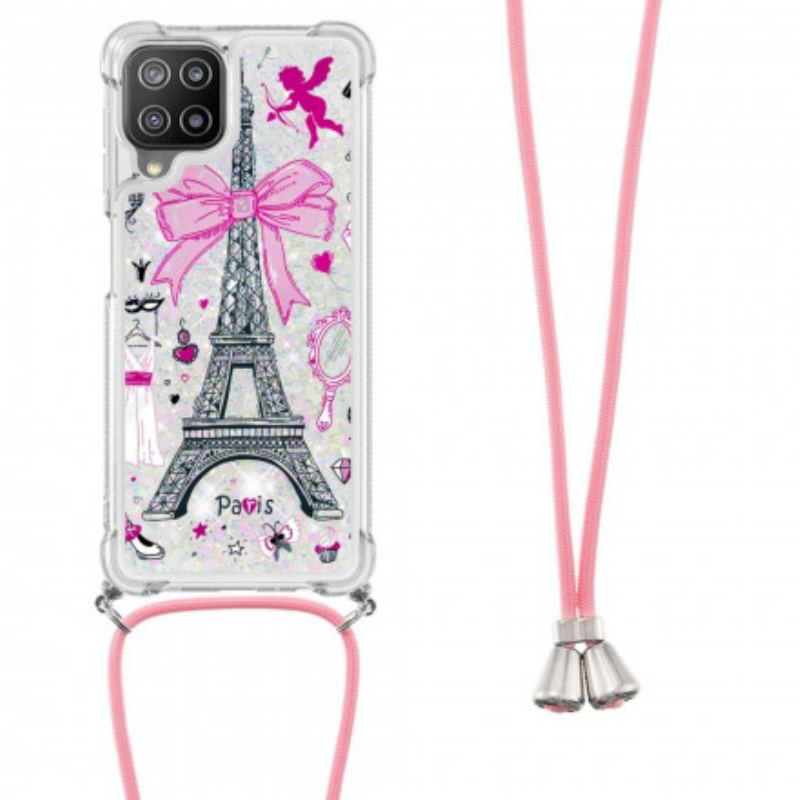 Coque Samsung Galaxy A22 4G à Cordon Tour Eiffel