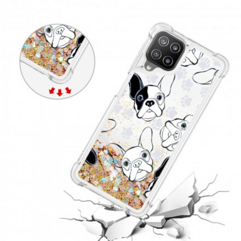 Coque Samsung Galaxy A22 4G Mr Chien Paillettes