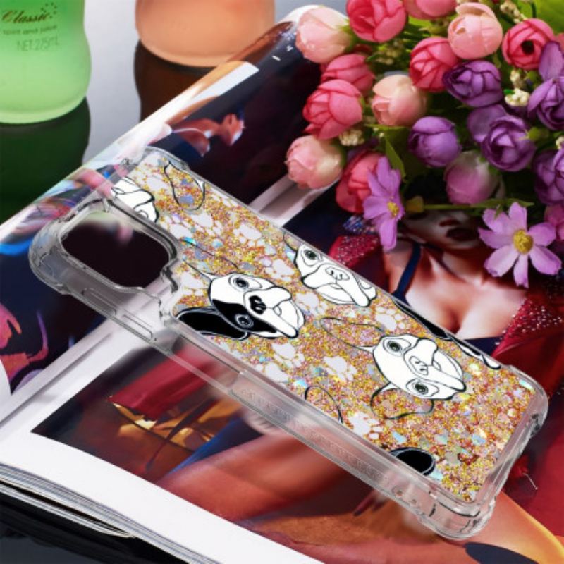 Coque Samsung Galaxy A22 4G Mr Chien Paillettes