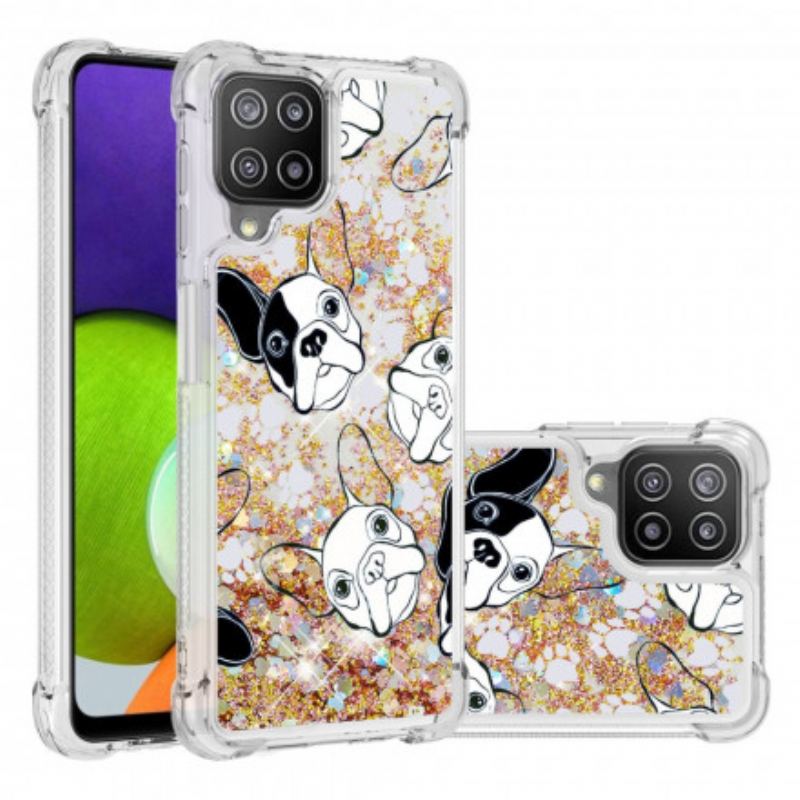 Coque Samsung Galaxy A22 4G Mr Chien Paillettes