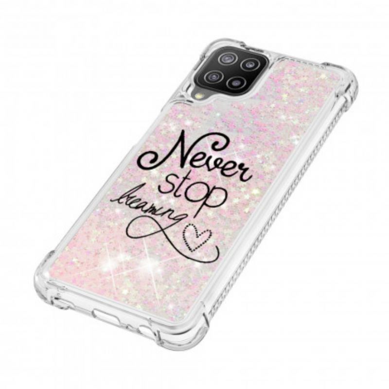 Coque Samsung Galaxy A22 4G Never Stop Dreaming Paillettes