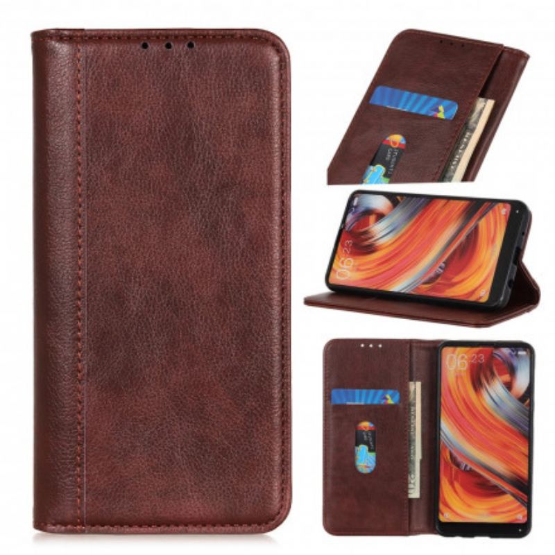 Flip Cover Samsung gaalxy A22 4G Version Cuir Litchi Fendu