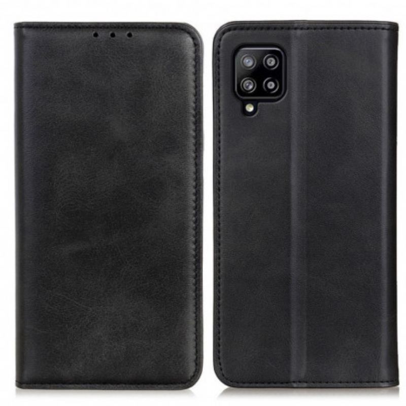 Flip Cover Samsung Galaxy A22 4G Cuir Fendu Véritable