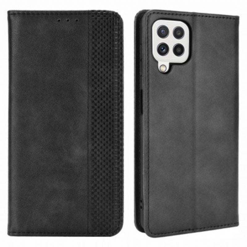 Flip Cover Samsung Galaxy A22 4G Effet Cuir Vintage Stylisé