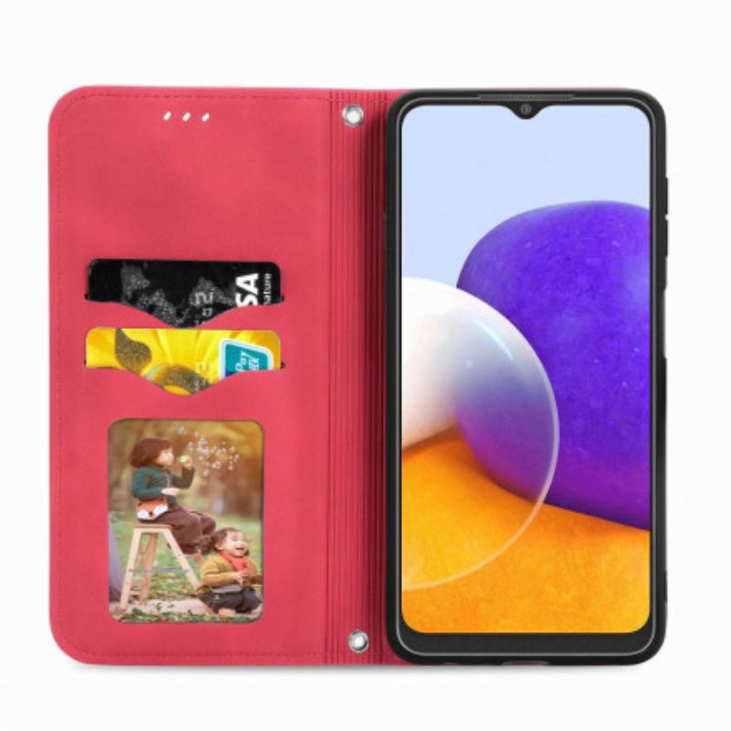 Flip Cover Samsung Galaxy A22 4G Simili Cuir Vintage