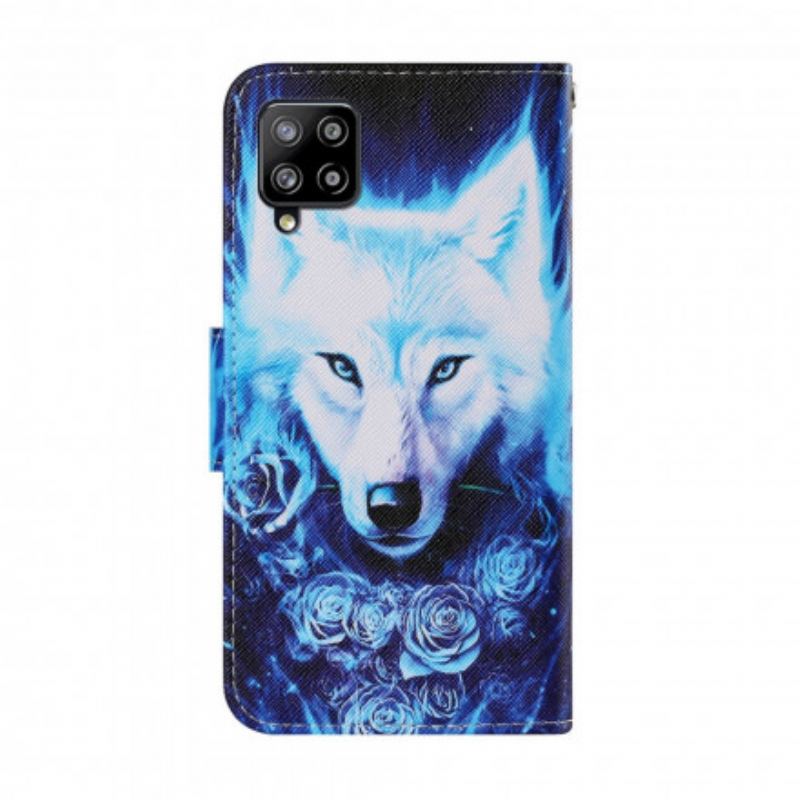 Housse Samsung Galaxy A22 4G Loup Blanc