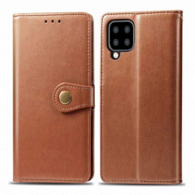 Housse Samsung Galaxy A22 5G Simili Cuir et Fermoir Vintage