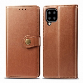 Housse Samsung Galaxy A22 5G Simili Cuir et Fermoir Vintage