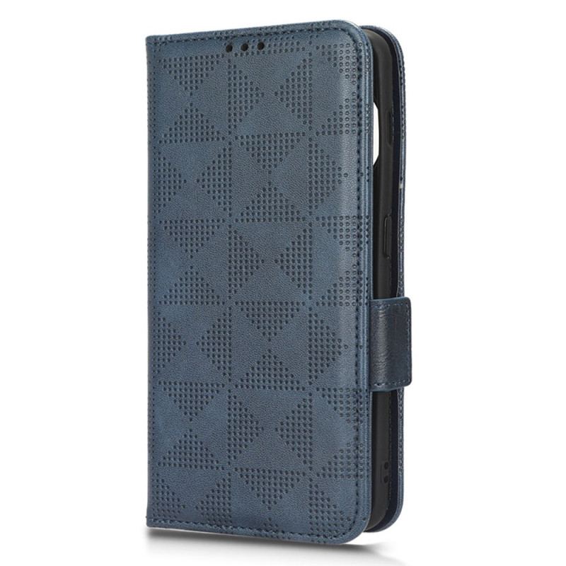 Housse OnePlus 11 5G Double Rabat et Motif Triangle