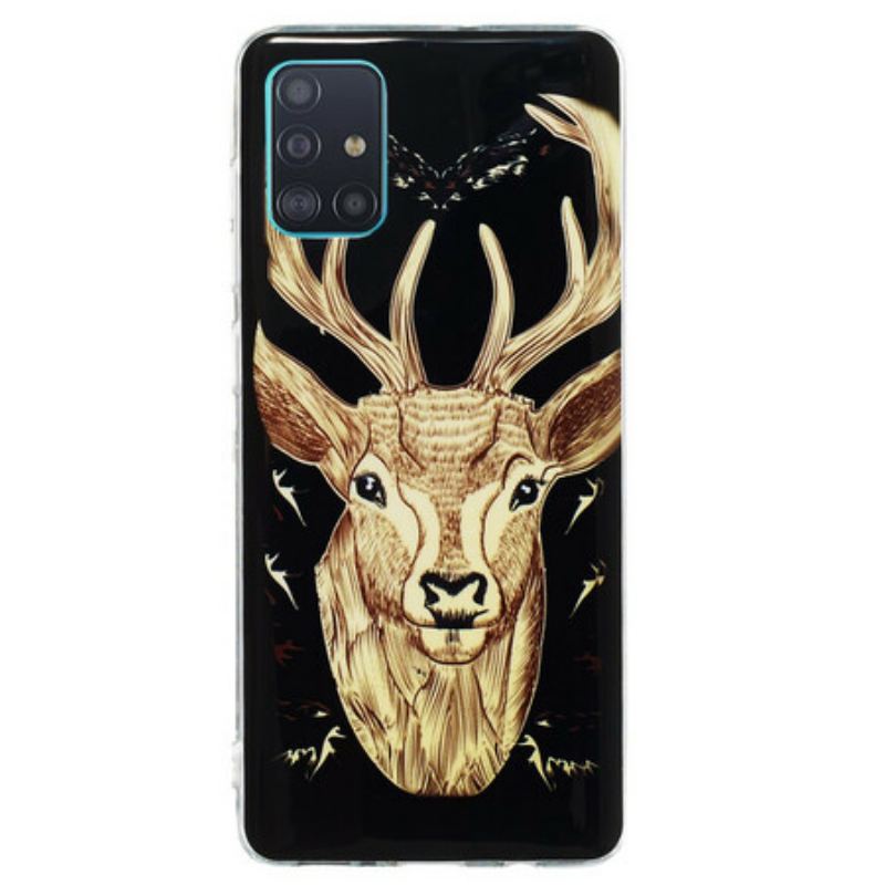 Coque Samsung Galaxy A71 Cerf Majestueux Fluorescente