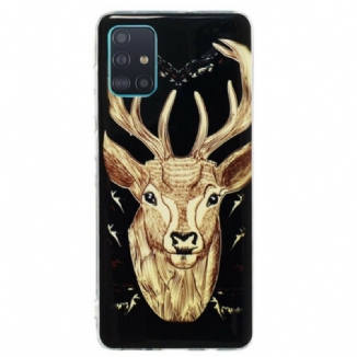 Coque Samsung Galaxy A71 Cerf Majestueux Fluorescente