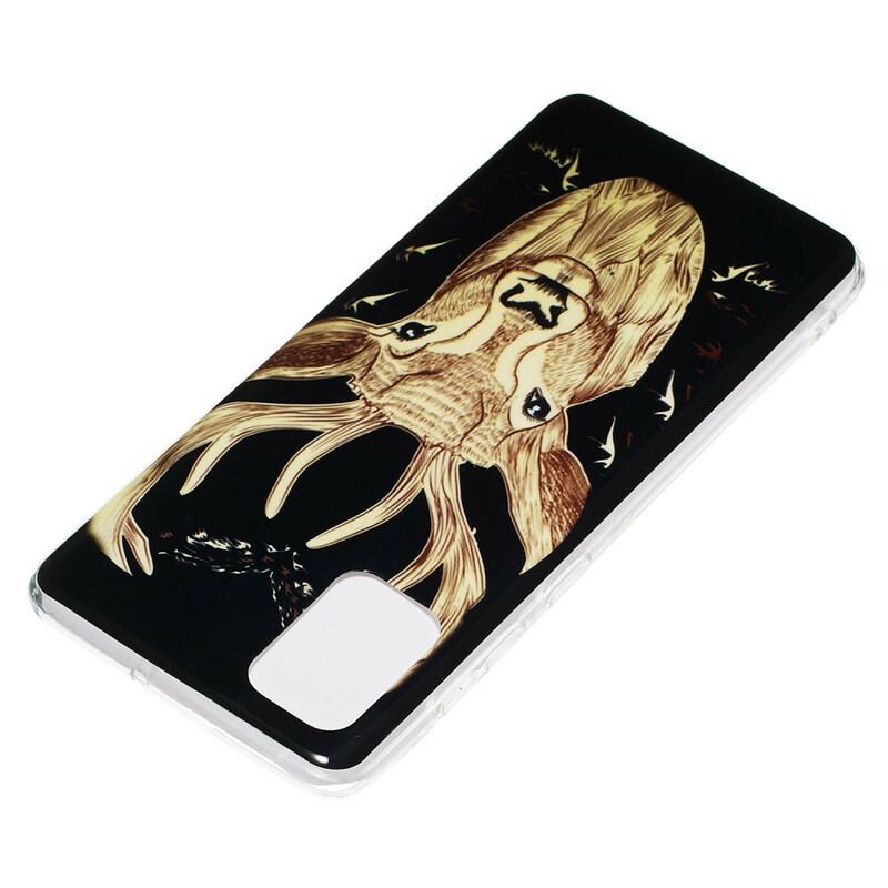 Coque Samsung Galaxy A71 Cerf Majestueux Fluorescente