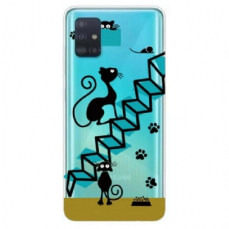 Coque Samsung Galaxy A71 Drôles de Chats