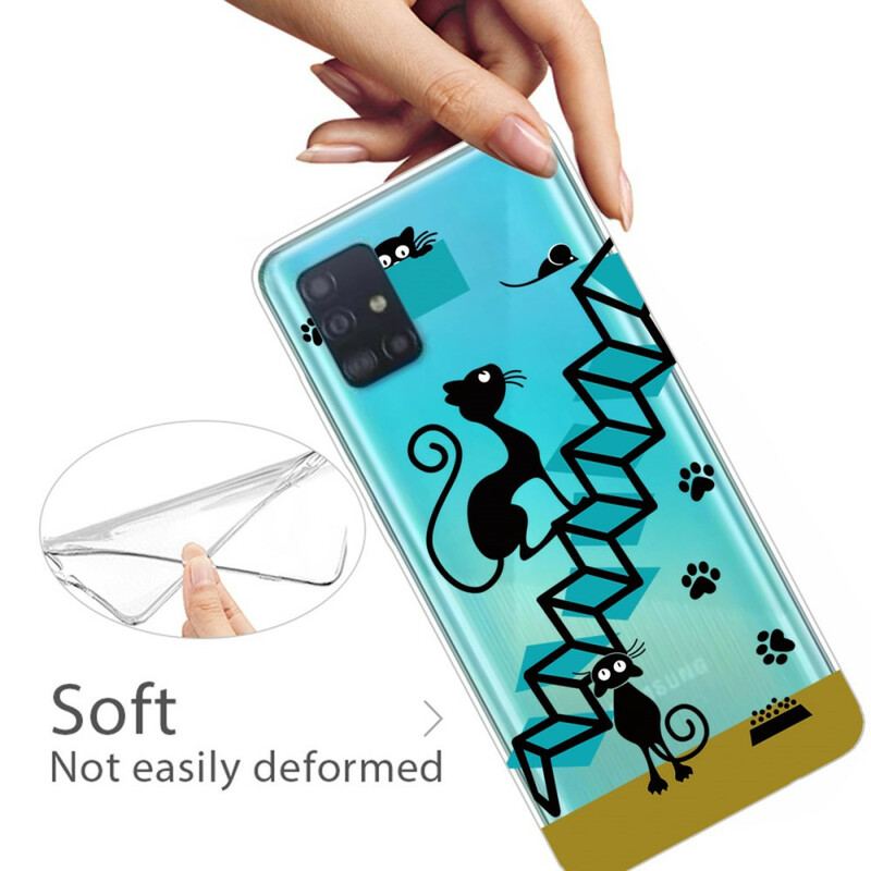 Coque Samsung Galaxy A71 Drôles de Chats