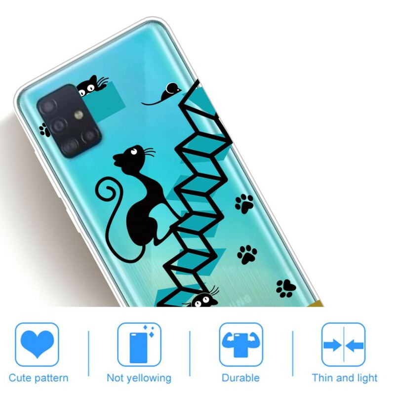 Coque Samsung Galaxy A71 Drôles de Chats