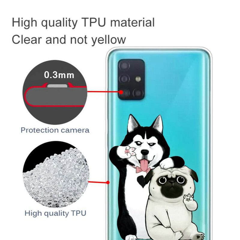 Coque Samsung Galaxy A71 Drôles de Chiens