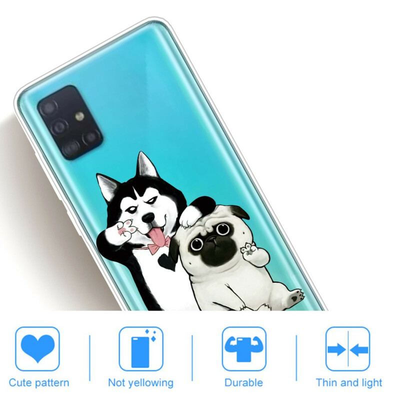 Coque Samsung Galaxy A71 Drôles de Chiens