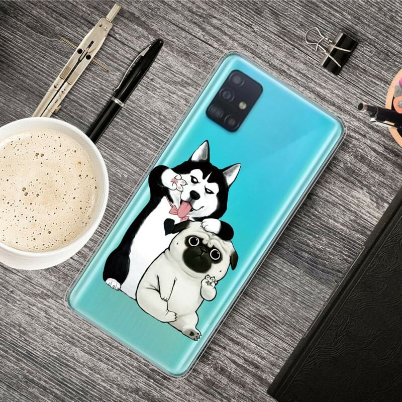 Coque Samsung Galaxy A71 Drôles de Chiens