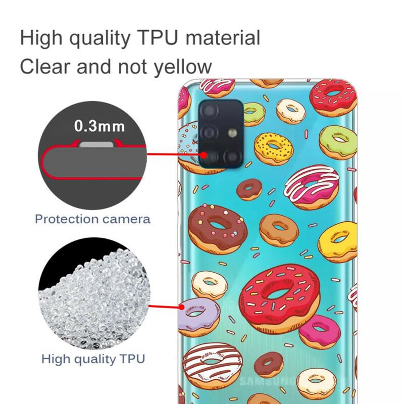 Coque Samsung Galaxy A71 love Donuts