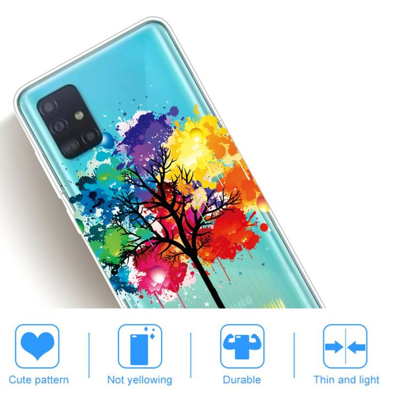 Coque Samsung Galaxy A71 Transparente Arbre Aquarelle