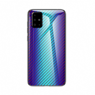 Coque Samsung Galaxy A71 Verre Trempé Fibre Carbone