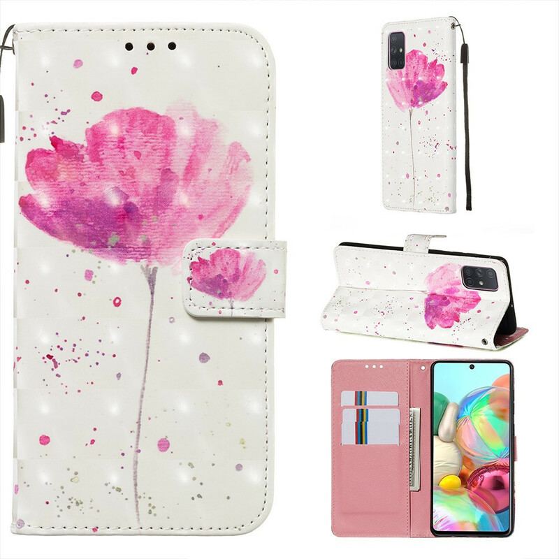 Housse Samsung Galaxy A71 Coquelicot Aquarelle