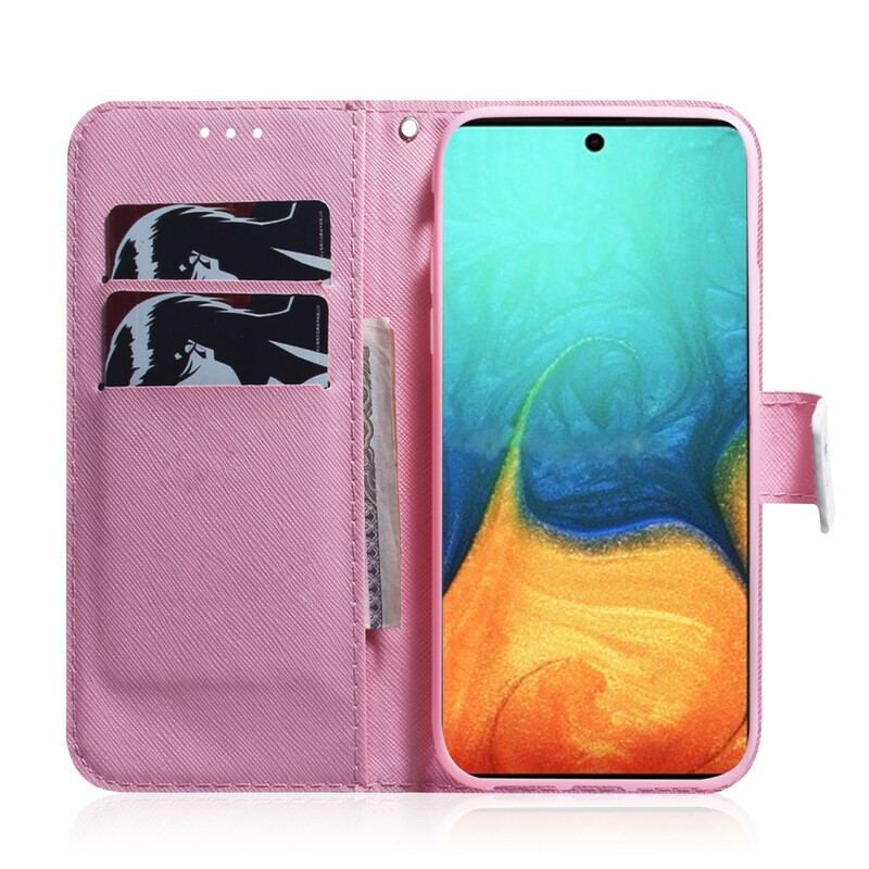 Housse Samsung Galaxy A71 Fleur Vieux Rose