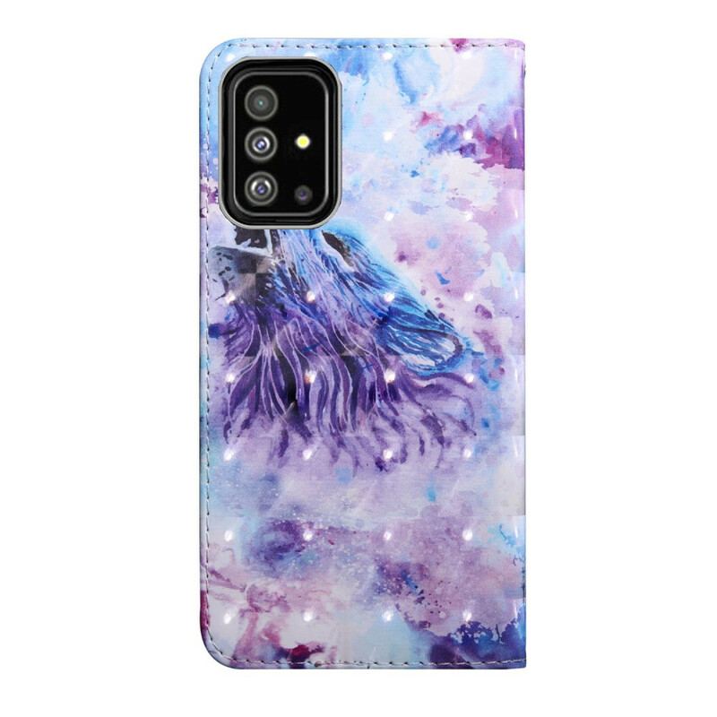 Housse Samsung Galaxy A71 Loup Aquarelle