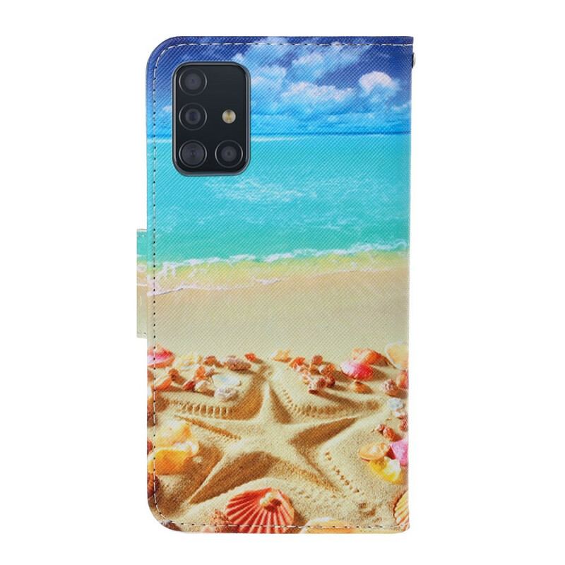 Housse Samsung Galaxy A71 Plage à Lanière