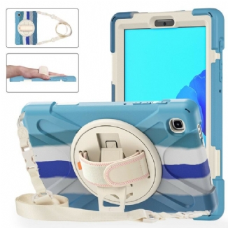 Coque Samsung Galaxy Tab A7 Lite Multi-Fonctions Bandoulière Color