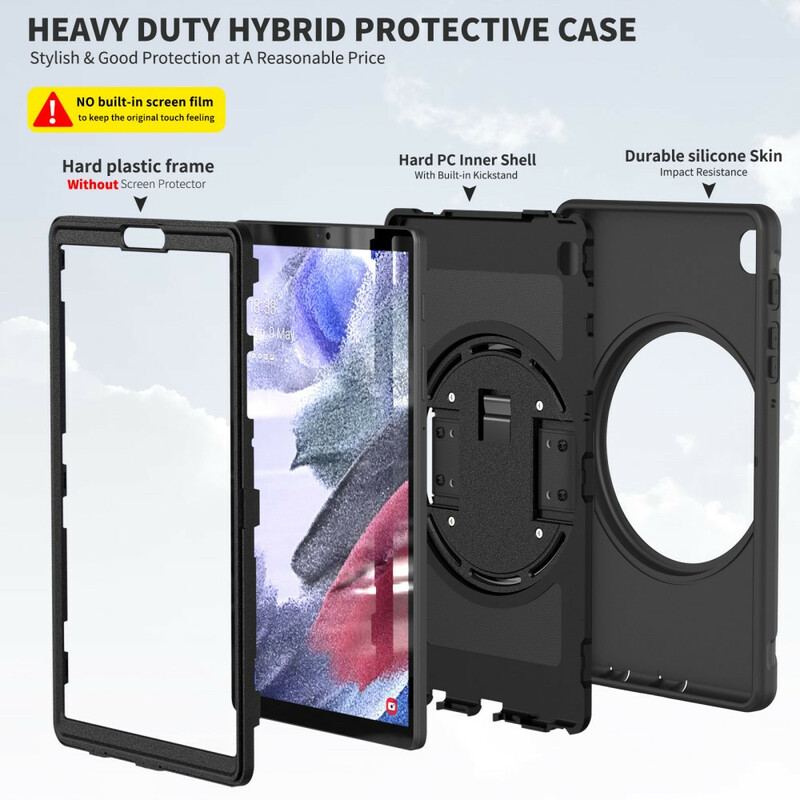 Coque Samsung Galaxy Tab A7 Lite Triple Protection avec Sangle et Support