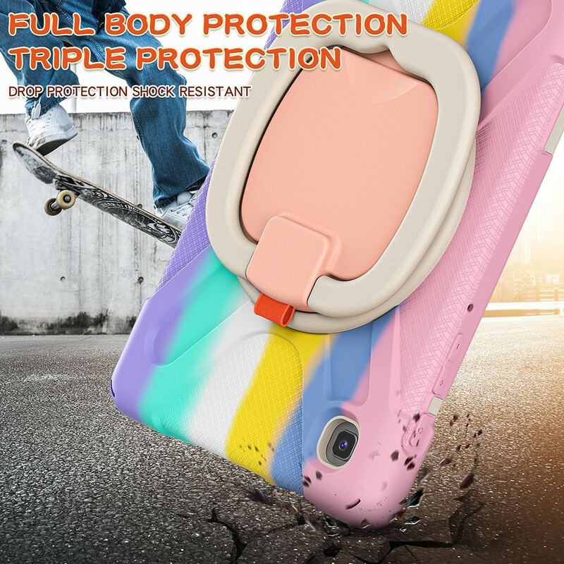 Coque Samsung Galaxy Tab A7 Lite Ultra Résistante Anneau-Support Color