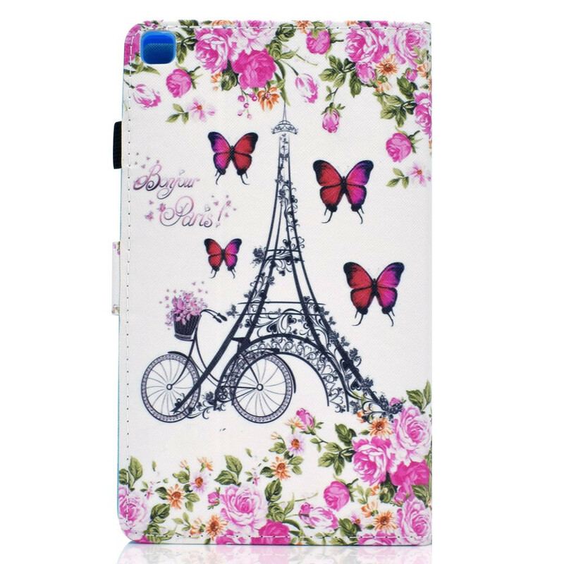 Housse Samsung Galaxy Tab A7 Lite Tour Eiffel Vélo