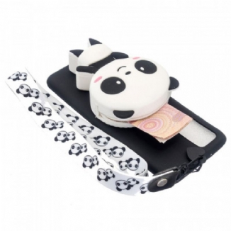 Coque Samsung Galaxy A53 5D Panda 3D avec lanière Mousqueton