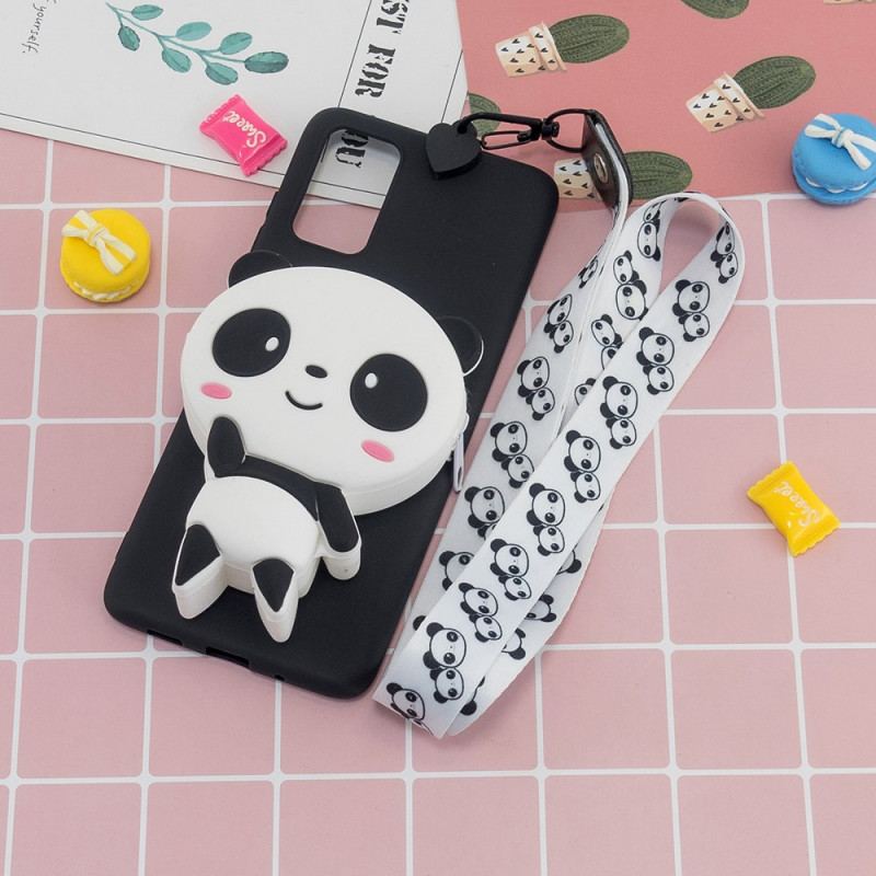 Coque Samsung Galaxy A53 5D Panda 3D avec lanière Mousqueton