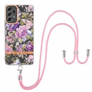 Coque Samsung Galaxy A53 5G à Cordon Florale