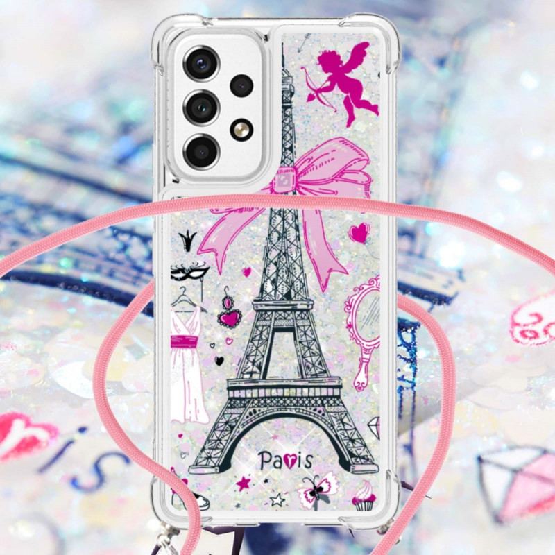 Coque Samsung Galaxy A53 5G à Cordon Tour Eiffel