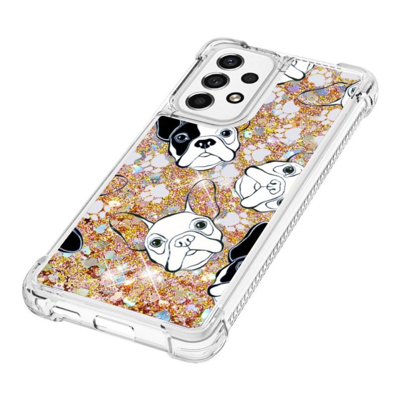 Coque Samsung Galaxy A53 5G Mr Chien Paillettes