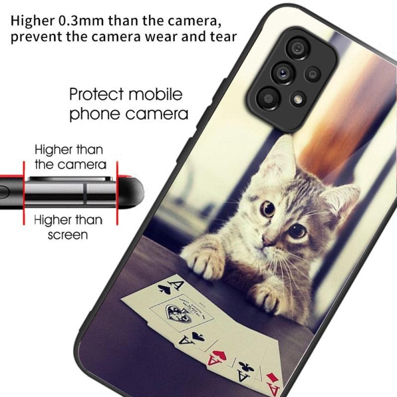 Coque Samsung Galaxy A53 5G Verre Trempé Chat Poker