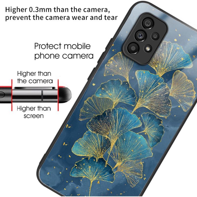 Coque Samsung Galaxy A53 5G Verre Trempé Feuilles Ginkgo