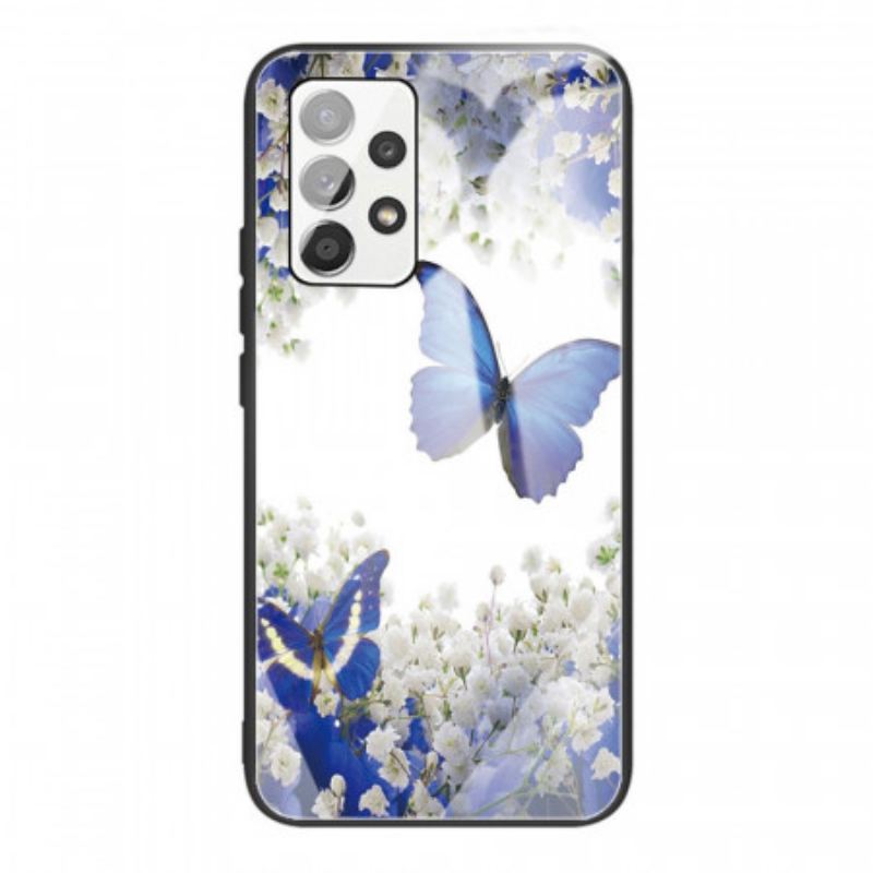 Coque Samsung Galaxy A53 5G Verre Trempé Papillons Design