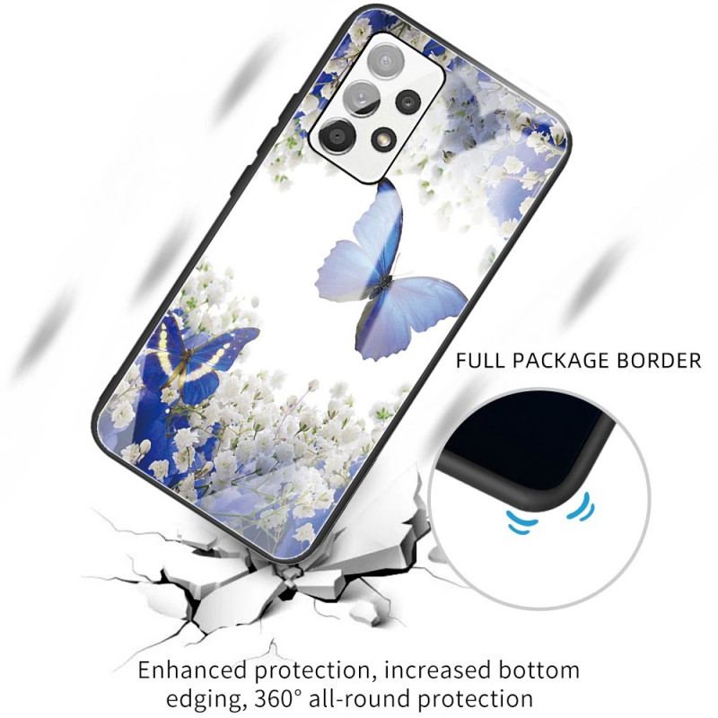 Coque Samsung Galaxy A53 5G Verre Trempé Papillons Design