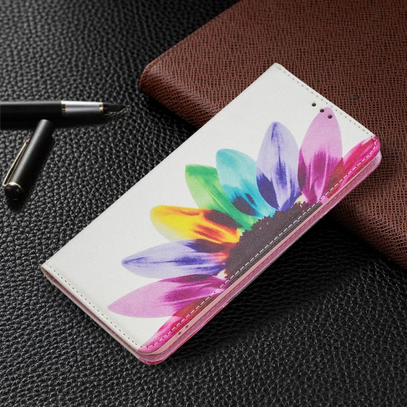 Flip Cover Samsung Galaxy A53 5G Fleur Aquarelle