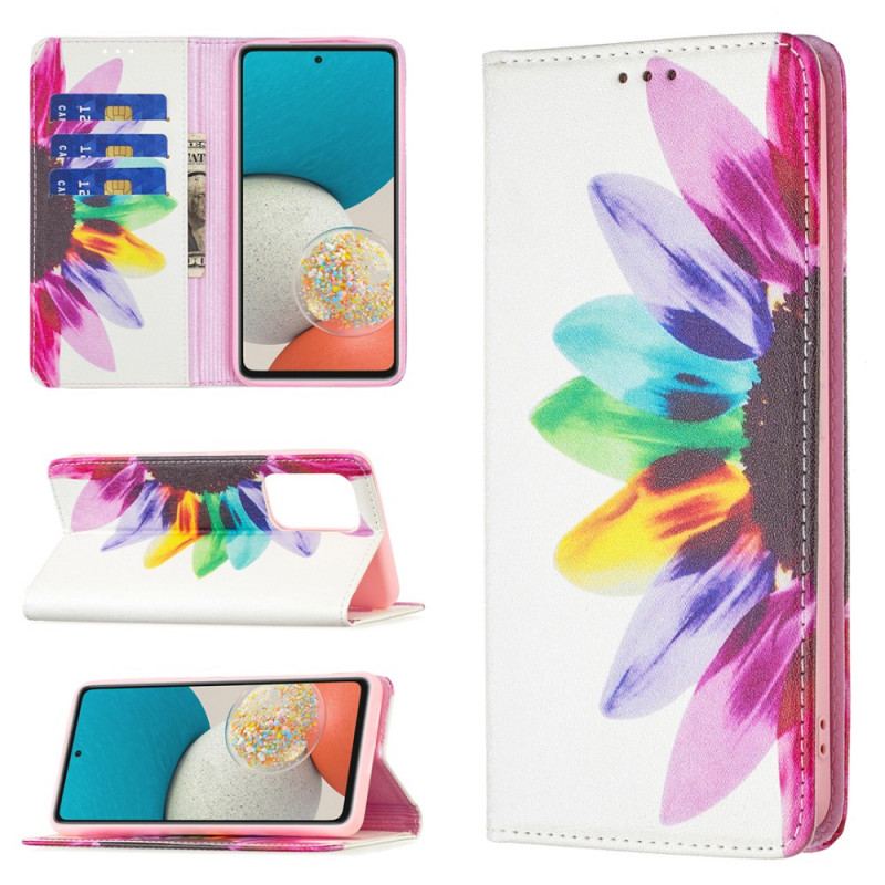 Flip Cover Samsung Galaxy A53 5G Fleur Aquarelle