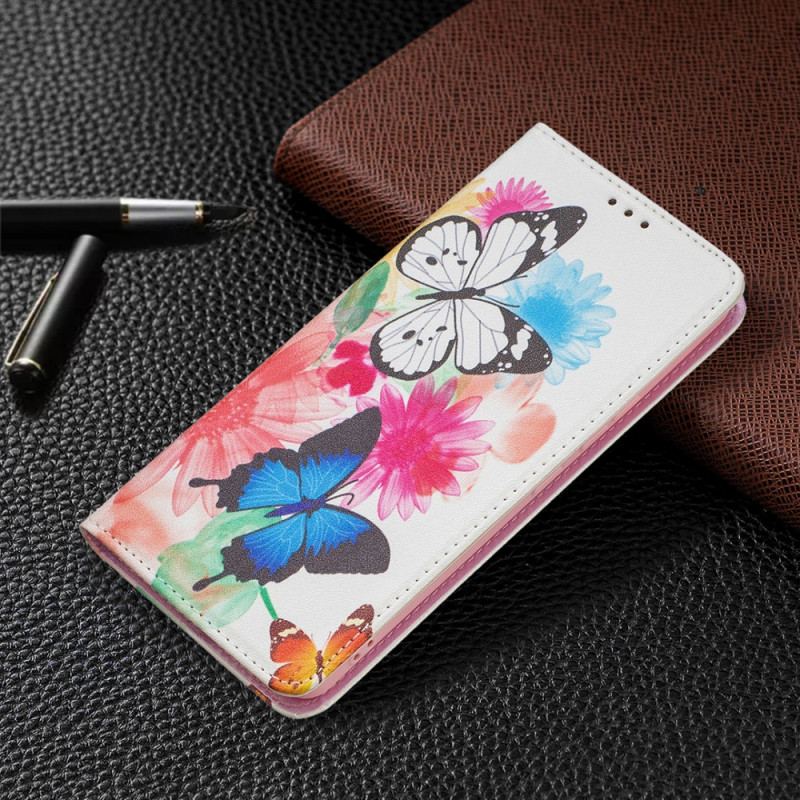 Flip Cover Samsung Galaxy A53 5G Papillons Colorés