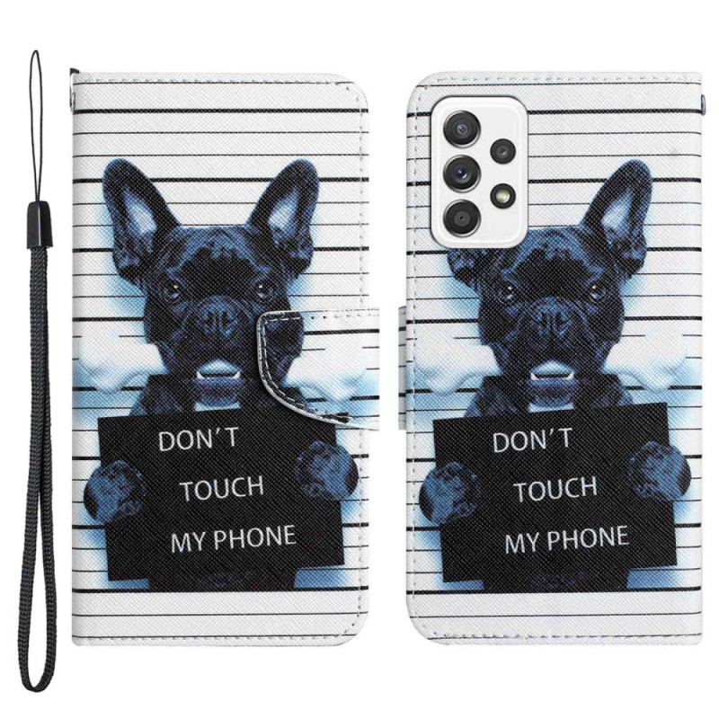 Housse Samsung Galaxy A53 5G Dog Don't Touch à Lanière