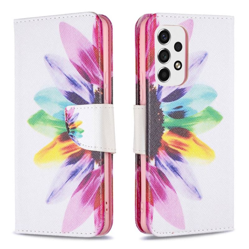 Housse Samsung Galaxy A53 5G Fleur Aquarelle