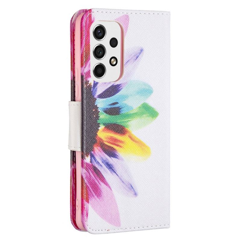 Housse Samsung Galaxy A53 5G Fleur Aquarelle