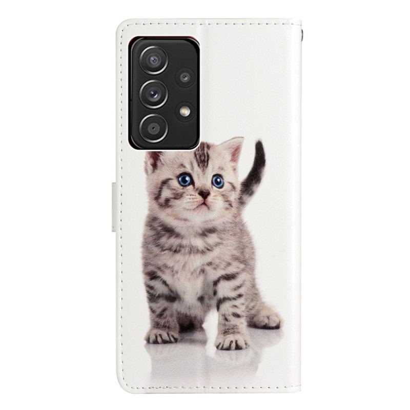 Housse Samsung Galaxy A53 5G Joli Chaton à Lanière